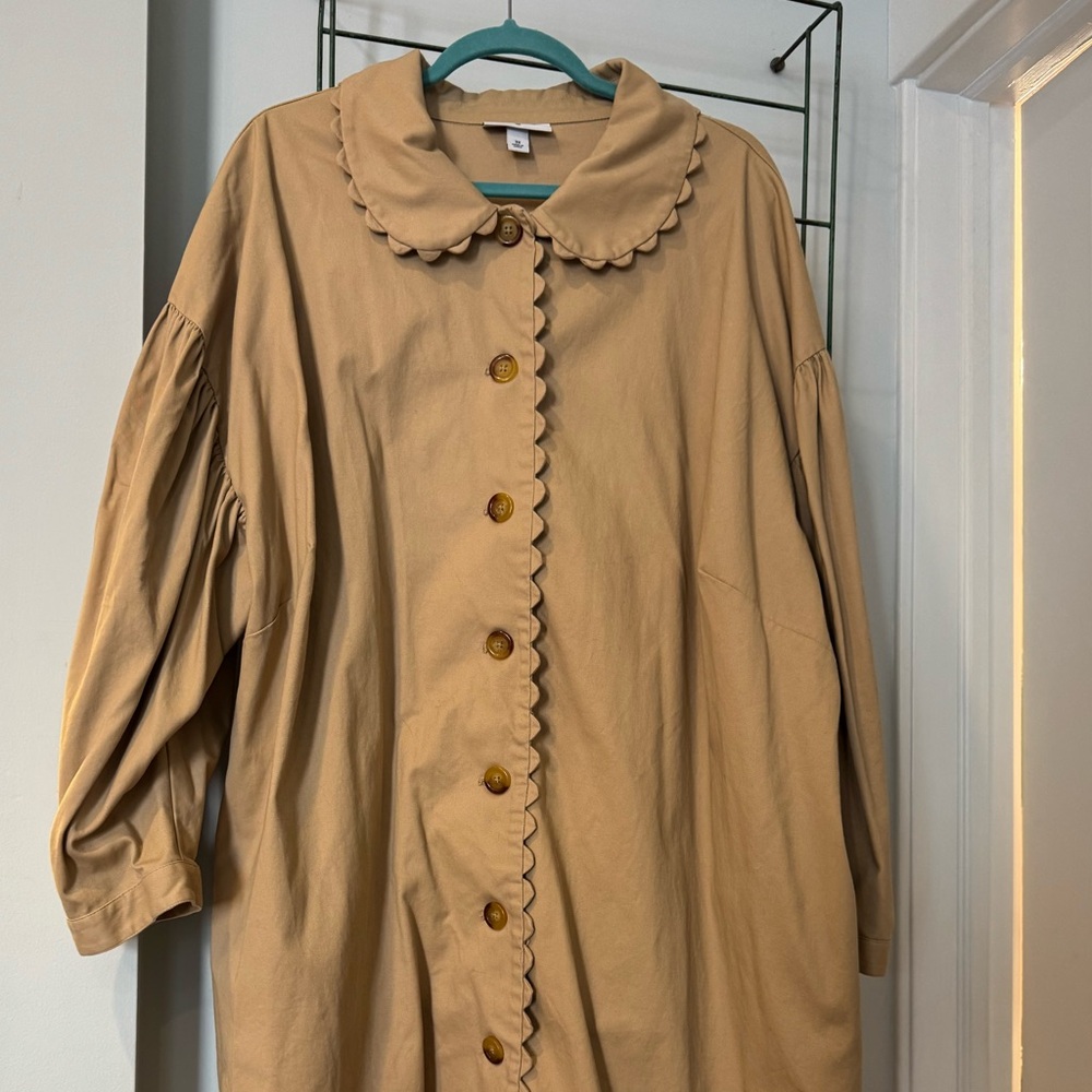 Kika Vargas for Target Plus Size Scallop Trench Coat Cute Cute Cute